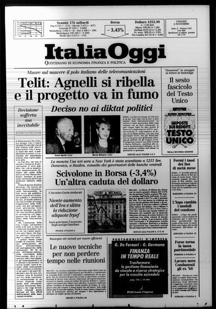 Italia oggi : quotidiano di economia finanza e politica